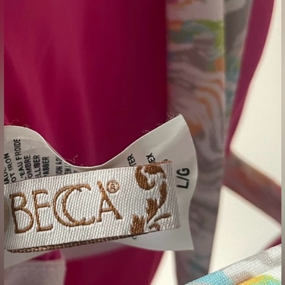 Becca Hot Springs Plunge One-Piece Multicolored SwimSuit NWT Size Large - Picture 10 of 11